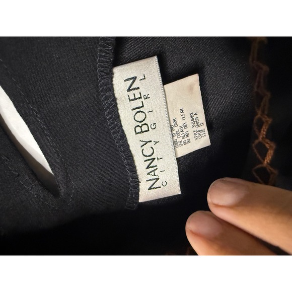 Vintage Nancy Bolen City Girl Patchwork Blazer & Black Top and Skirt Set Size 12 - Picture 6 of 11